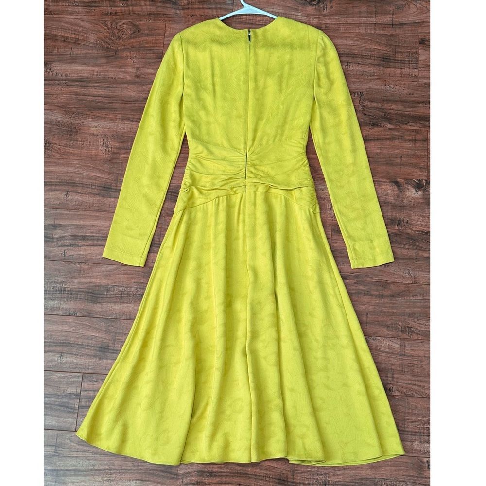 Prabal Gurung Worn on TV Jacquard Twist Front Crew Neck Midi Length Dress Size 0 - Picture 8 of 13